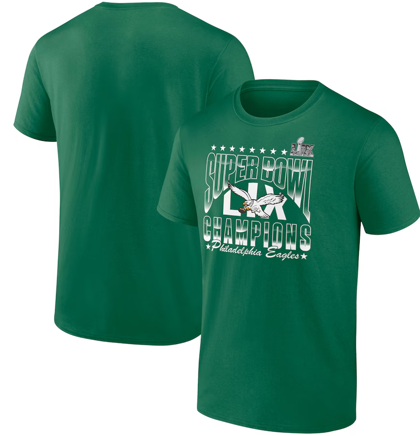 Philadelphia Eagles Fanatics Super Bowl LIX Champions Upper Logo T-Shirt - Kelly Green