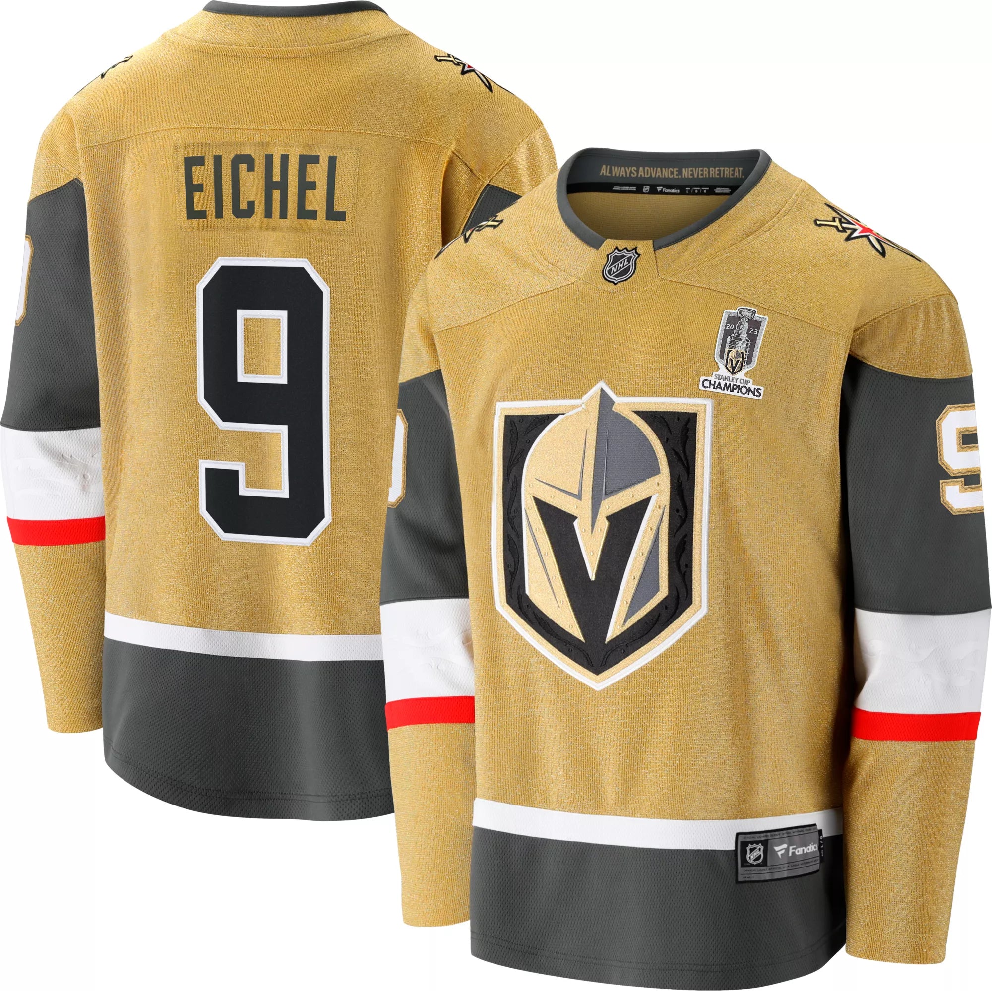 Vegas Golden Knights Jack Eichel #9 2023 Stanley Cup Champions Jersey