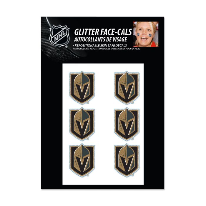 VEGAS GOLDEN KNIGHTS GLITTER TATTOO 6 PACK
