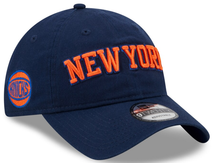 New York Knicks New Era Navy Jersey Hook Statement Edition 9TWENTY Adjustable Hat