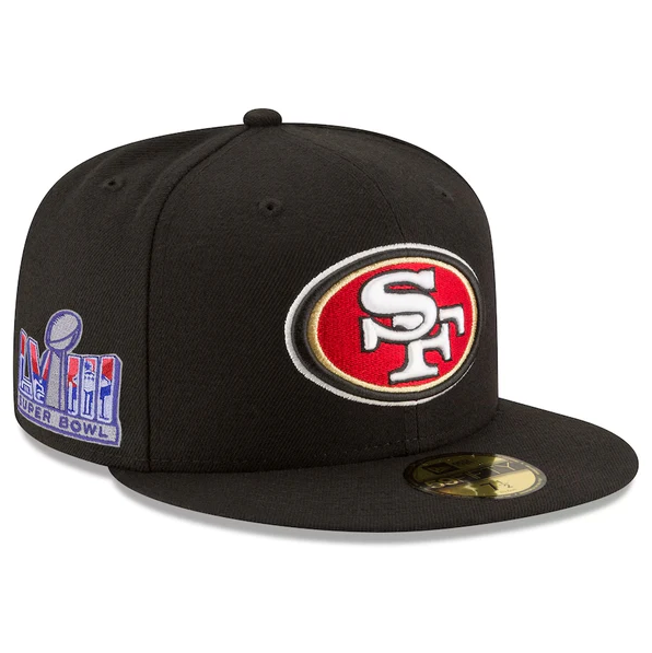 San Francisco 49ers New Era Super Bowl LVIII Side Patch 59FIFTY Fitted Hat - Black