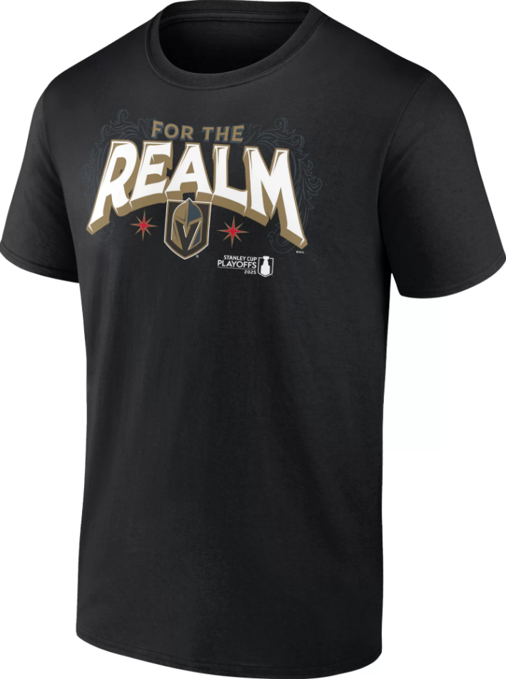 Vegas Golden Knights Men's For The Realm 2025 Stanley Cup Playoffs T-Shirt - Black  ***
