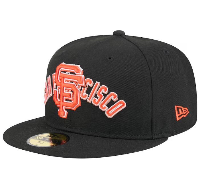 San Francisco Giants New Era Overlap 59FIFTY Fitted Hat - Black