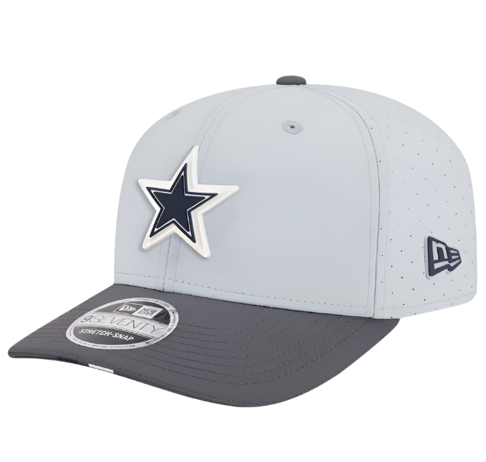 Dallas Cowboys New Era Gray/Graphite 2025 NFL Training Camp 9SEVENTY Adjustable Hat