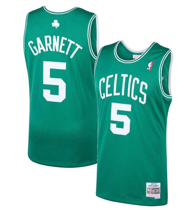 Boston Celtics Kevin Garnett Youth Mitchell & Ness 2001/02 Hardwood Classics Swingman Jersey - Kelly Green