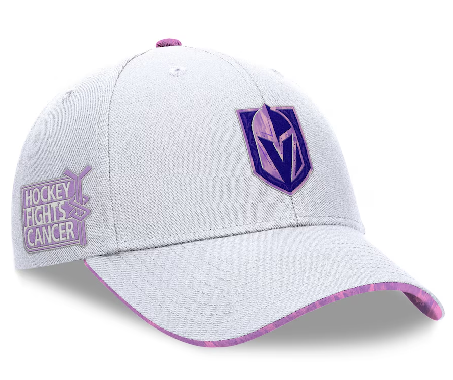 Vegas Golden Knights Fanatics Authentic Pro Hockey Fights Cancer Adjustable Hat - White HFC
