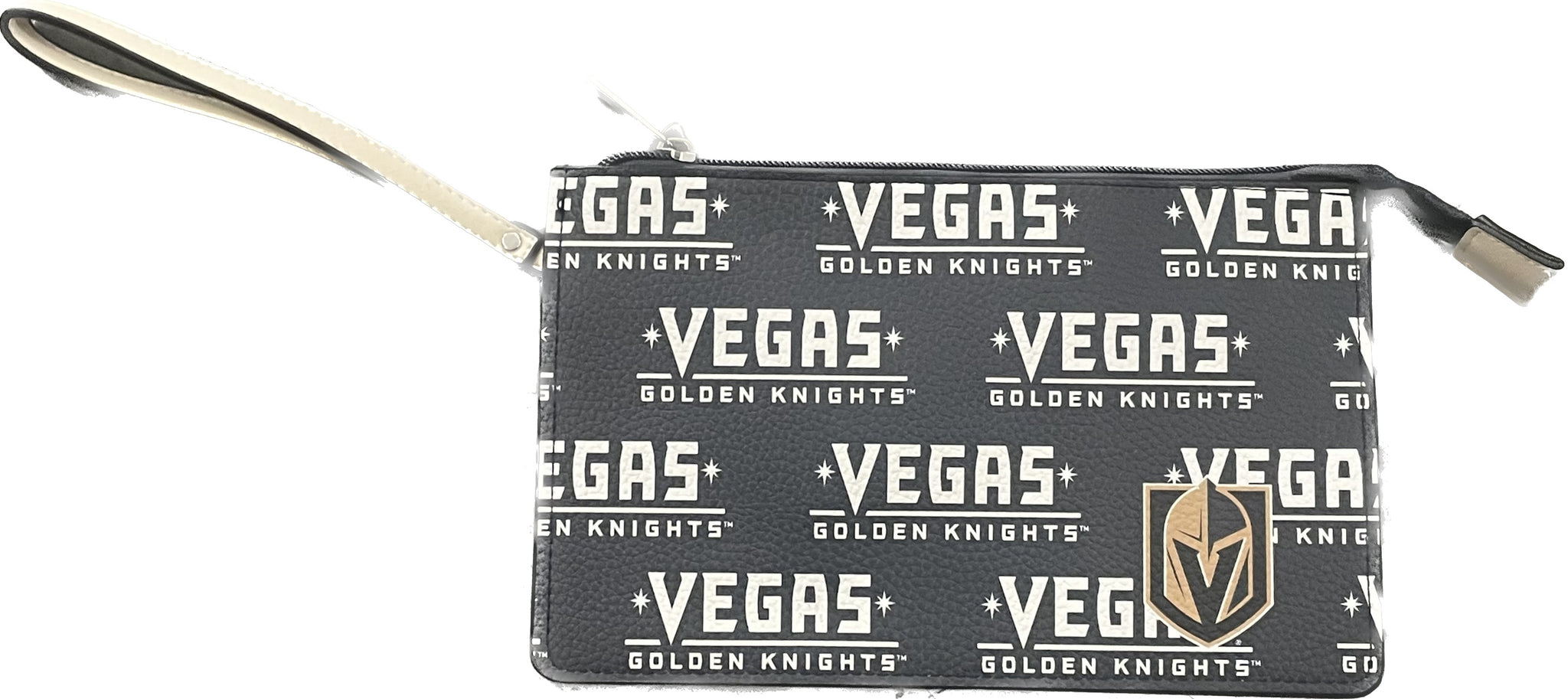 Vegas Golden Knights Victory Zip Up Wristlet Word Mark Print