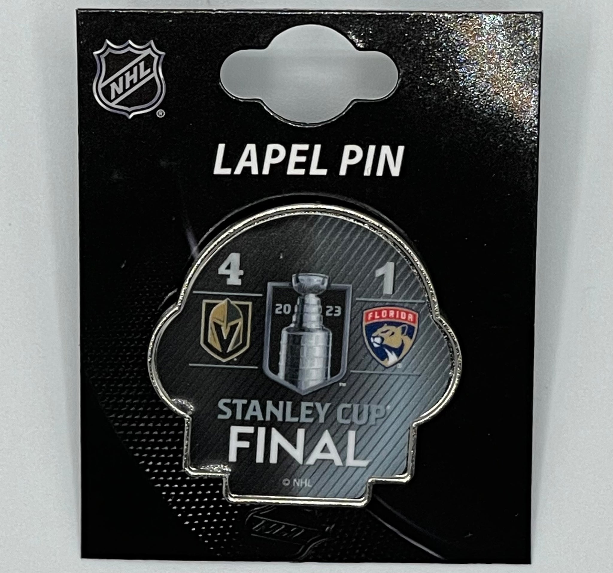 VEGAS GOLDEN KNIGHTS 2023 STANLEY CUP CHAMPIONS SCORE DUELING PIN