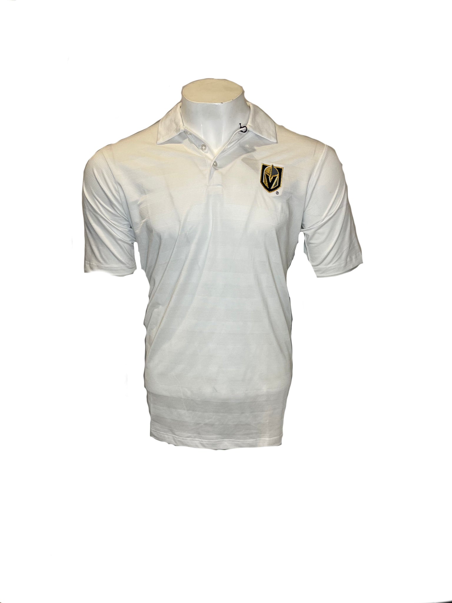 Vegas Golden Knights Mens Compass Polo - White With Shield Logo