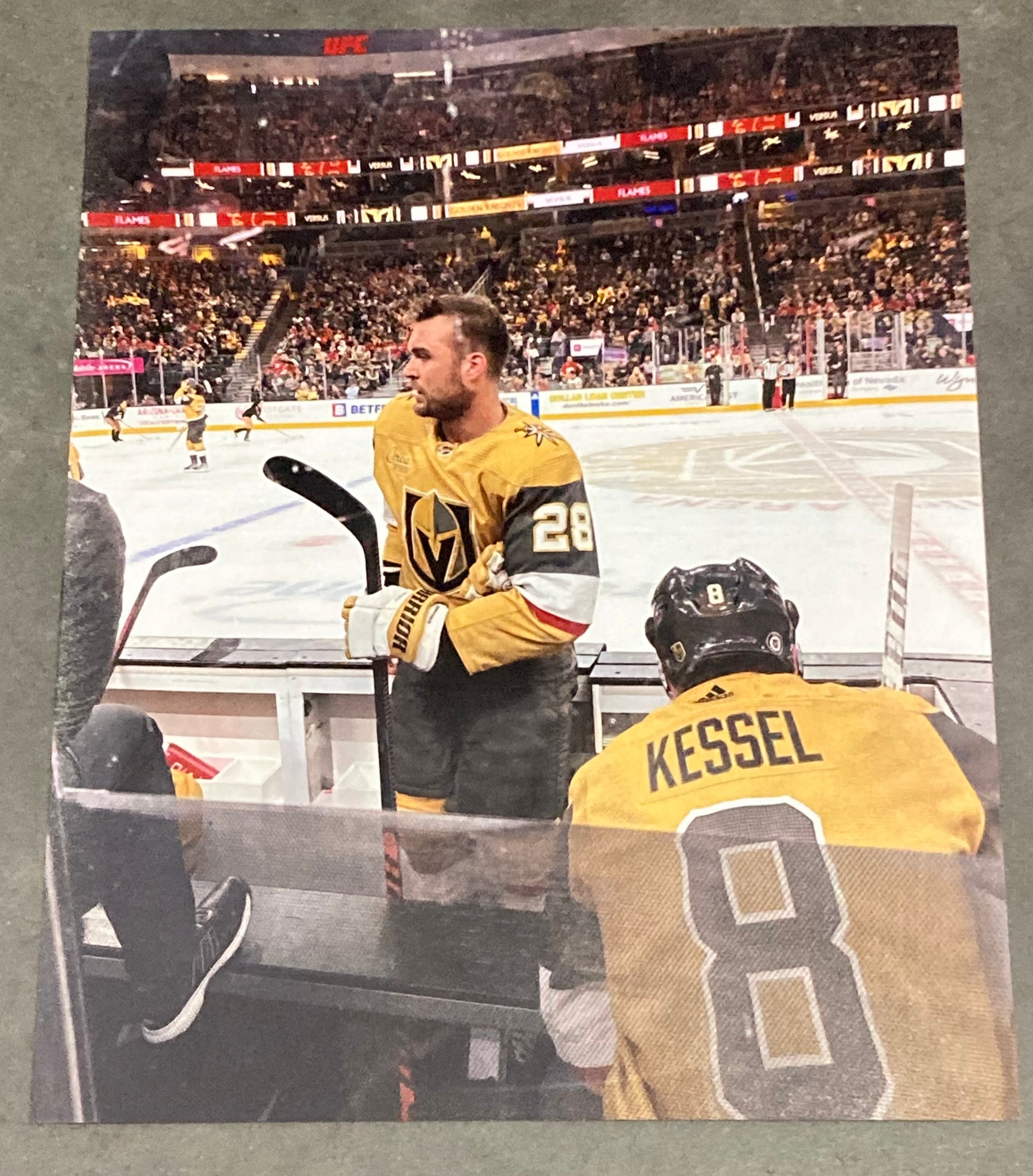Vegas Golden Knights William Carrier Gold Vertical 8x10 Photo