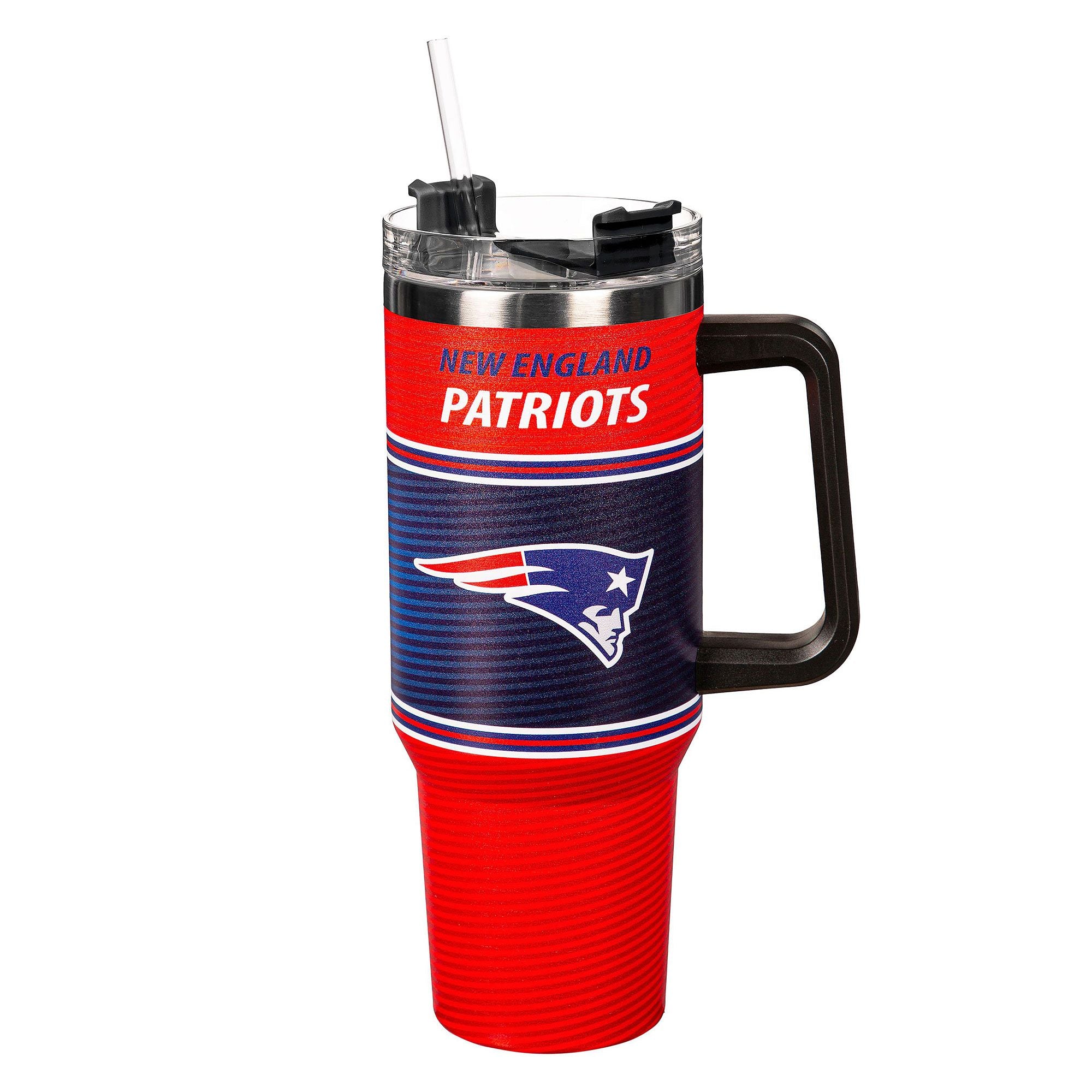 New England Patriots Stainless Steel Canyon Cup With Straw