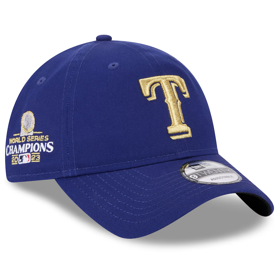 Texas Rangers New Era 2024 Gold Collection 9TWENTY Adjustable Hat - Royal ***