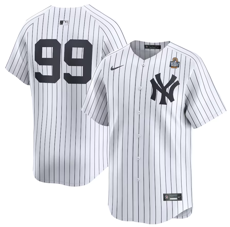 New York Yankees Aaron Judge Nike White 2024 World Series Home Limited Player Jersey ***
