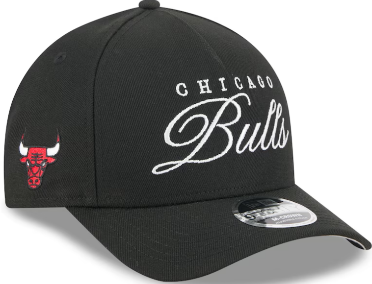 Chicago Bulls NBA 2025 Draft Men's New Era 9FORTY M-Crown Adjustable A-Frame Hat - Black ***