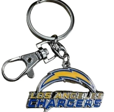 Los Angeles Chargers Word Mark Logo Keychain