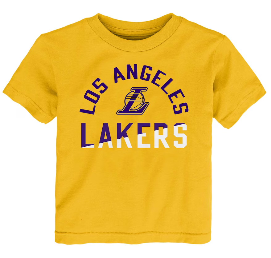 Los Angeles Lakers Youth Halftime Crew T-Shirt Yellow