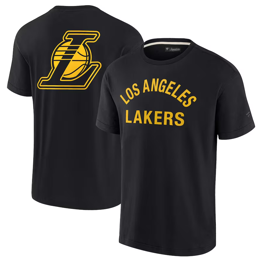 Los Angeles Lakers Fanatics Signature Unisex Elements Super Soft Short Sleeve T-Shirt - Black