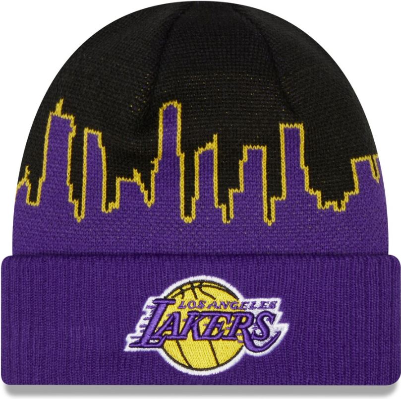Los Angeles Lakers New Era 2022 Tip-Off Cuffed Knit Beanie - Purple/Black
