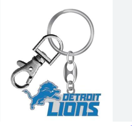 Lions Word Mark Logo Keychain