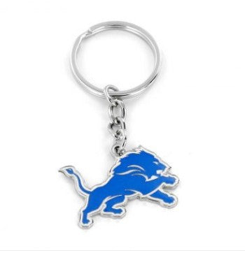 Detroit Lions Logo Keychain - Blue