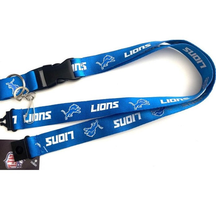 Detroit Lions Detachable Lanyard with Buckle - Blue
