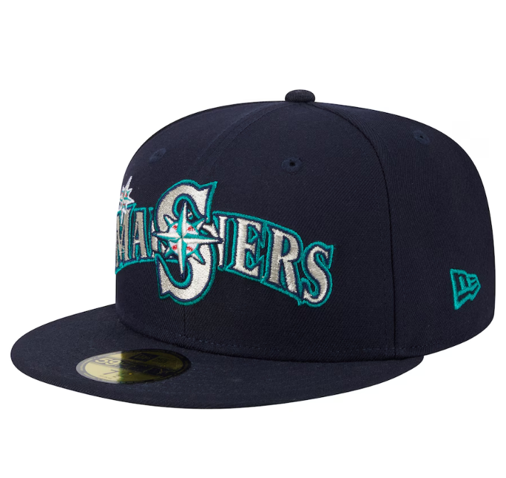 Seattle Mariners New Era Overlap 59FIFTY Fitted Hat - Navy