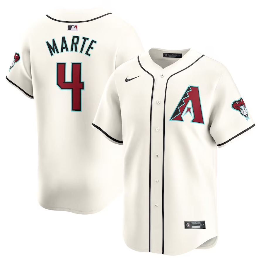 Arizona Diamondbacks Ketel Marte Nike White Home Limited Player Jersey ***