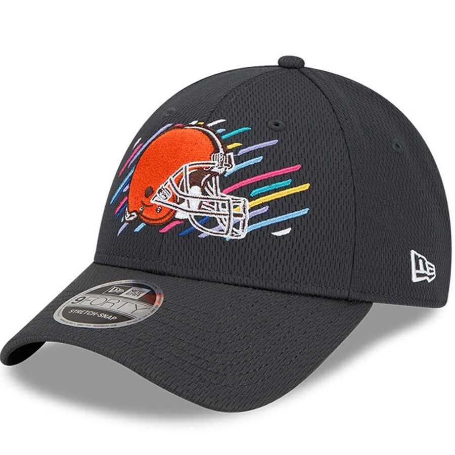 Men's New Era Charcoal Cleveland Browns 2021 NFL Crucial Catch 9FORTY Adjustable Hat