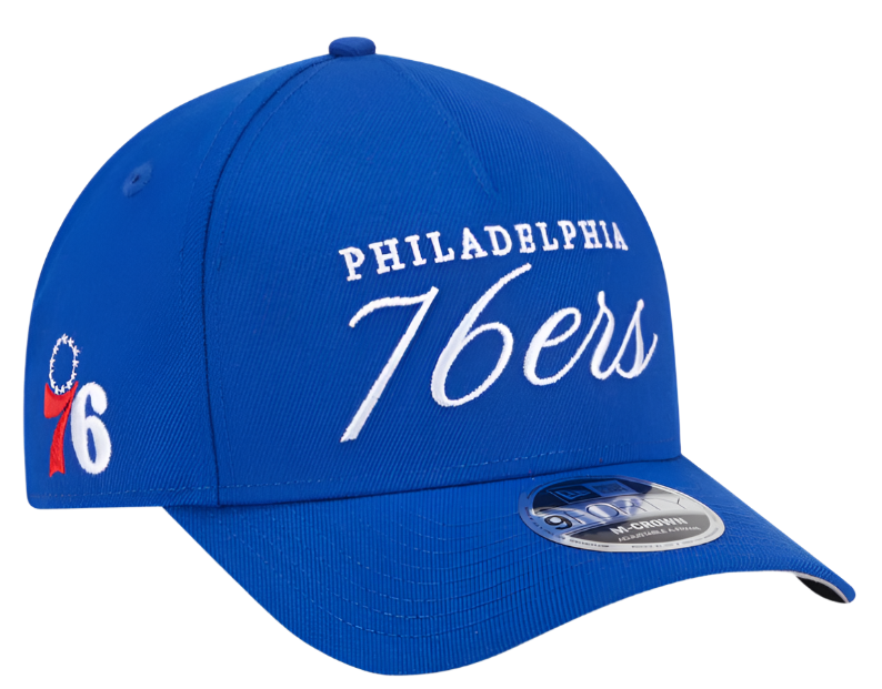 Philadelphia 76ers NBA 2025 Draft Men's New Era 9FORTY M-Crown Adjustable A-Frame Hat - Blue ***