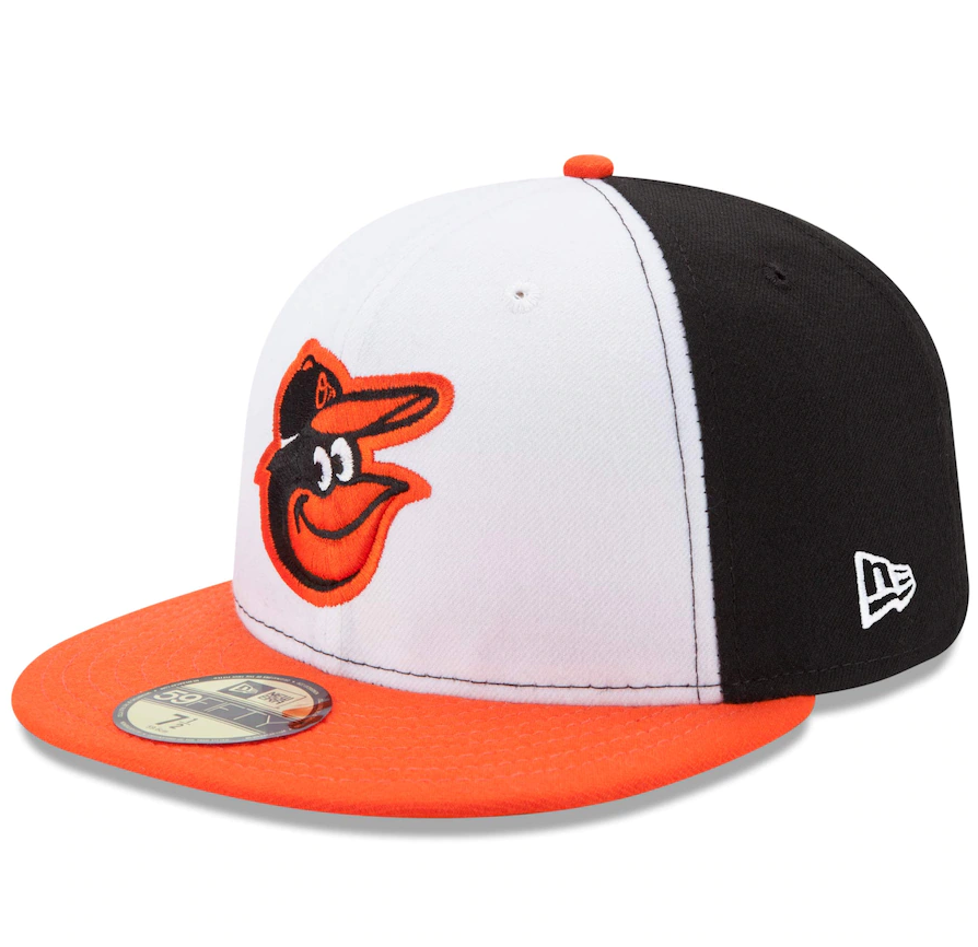 Baltimore Orioles New Era Home Authentic Collection On-Field 59FIFTY Fitted Hat - White/Orange