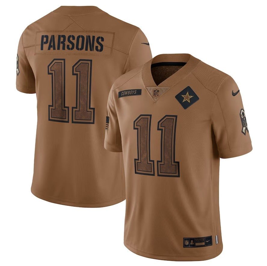 Dallas Cowboys Micah Parsons 2023 Salute To Service Limited Jersey - Brown ***