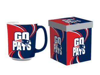 New England Patriots NFL 14-oz Ceramic Mug with Matching Box