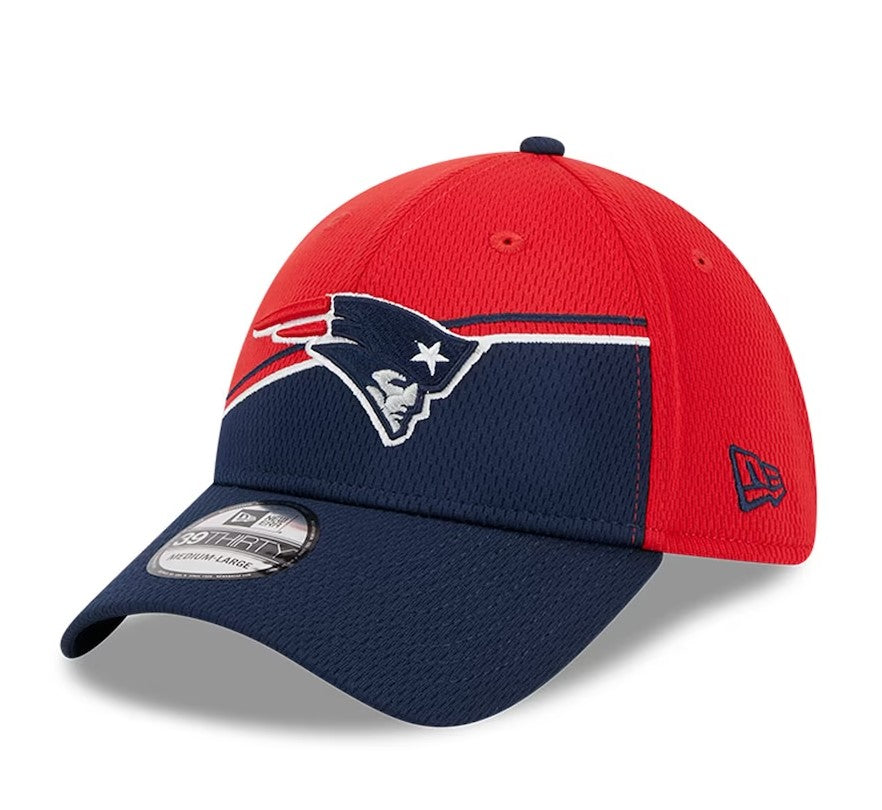 New England Patriots 2023 Sideline 39THIRTY Flex Hat - Red/Navy