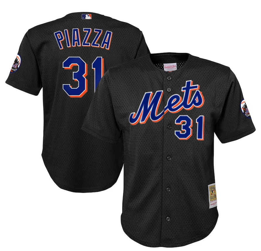 New York Mets Mitchell & Ness Youth Piazza Authentic Cooperstown Batting Practice Jersey