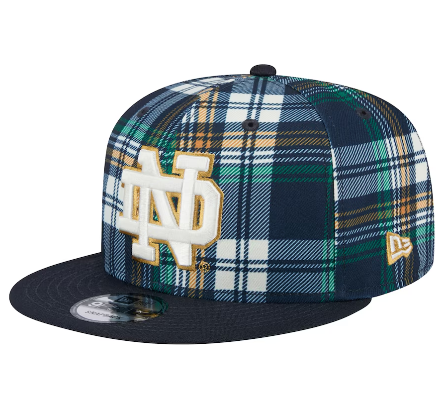 Notre Dame Fighting Irish Plaid 9FIFTY Snapback Hat