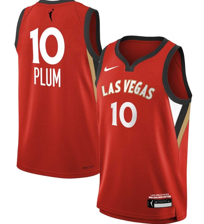 Kelsey Plum Las Vegas Aces Nike Youth Victory Player Jersey - Red***