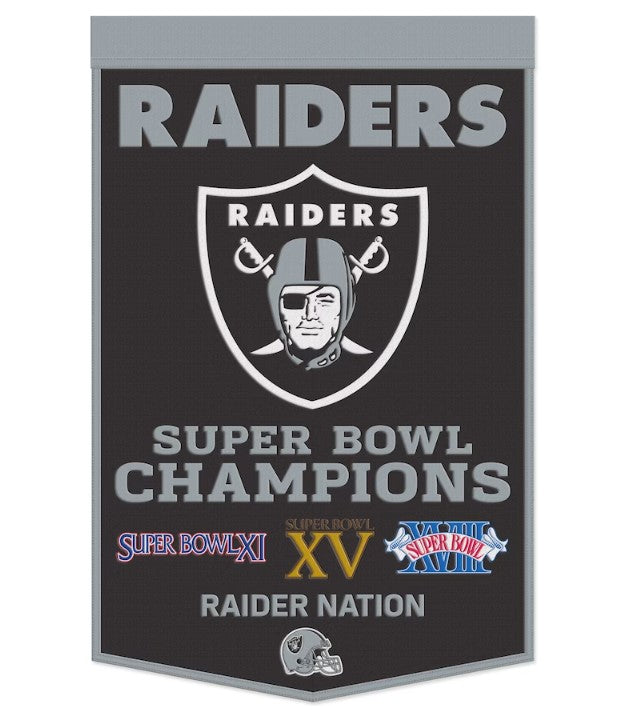 Las Vegas Raiders WinCraft 24" x 38" Championship Wool Banner