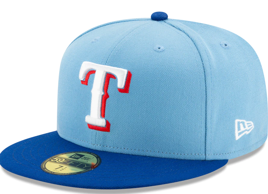 Texas Rangers New Era Light Blue/Royal On-Field Authentic Collection 59FIFTY Fitted Hat