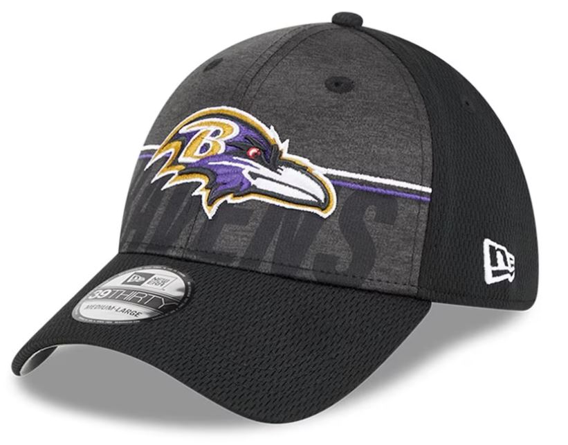 Baltimore Ravens New Era 39THIRTY Training Camp 2023 Stretch Fit Hat