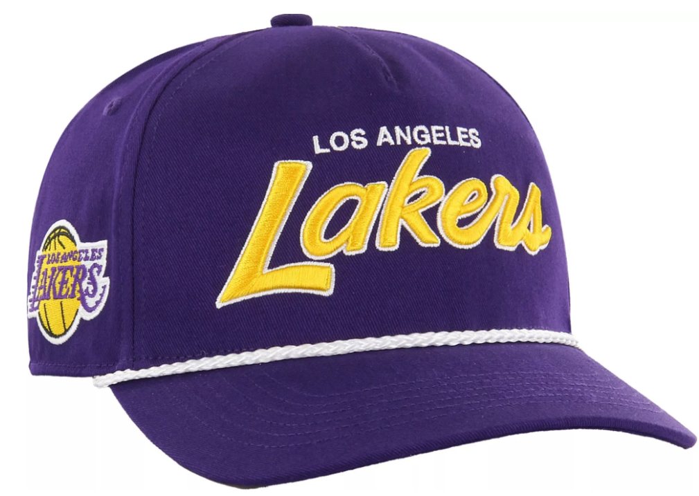 Los Angeles Lakers '47 Brand  Script Adjustable Snapback Hitch Hat - Purple