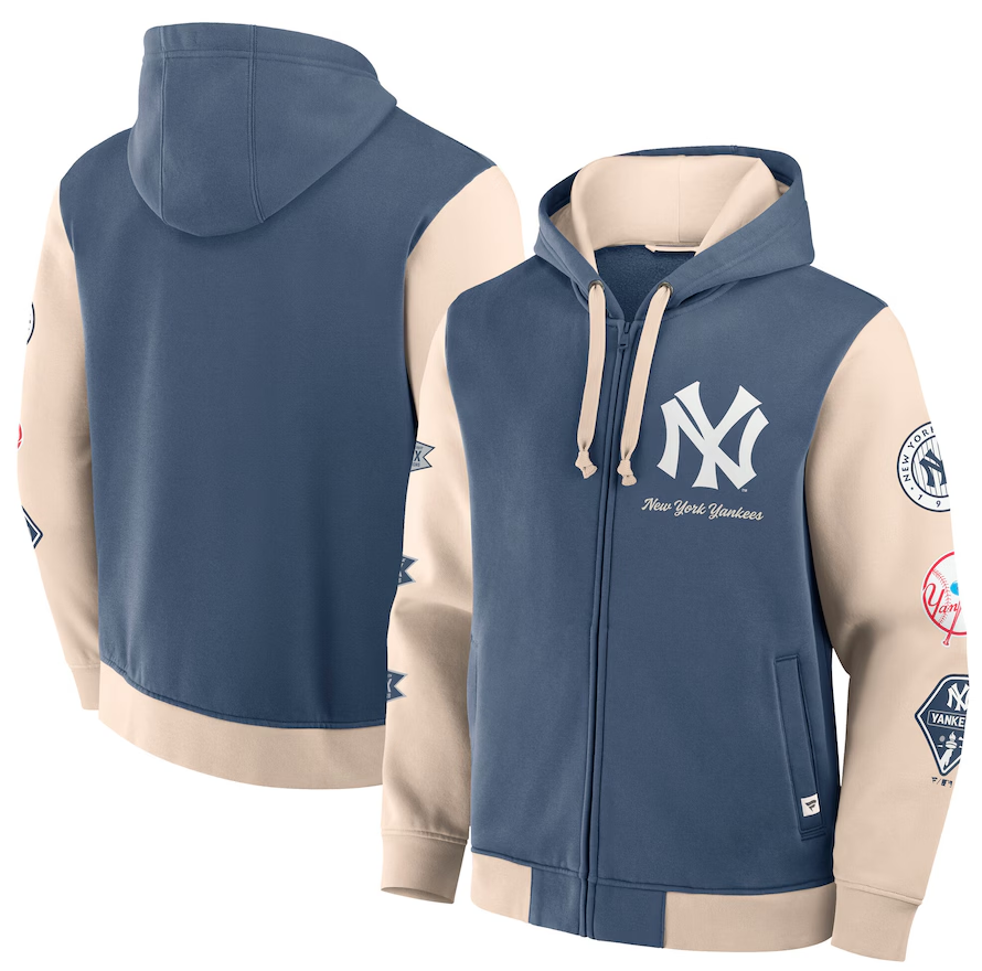 New York Yankees Run It Down Fleece Full-Zip Hoodie