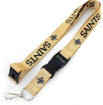 New Orleans Saints Detachable Lanyard with Buckle - Gold