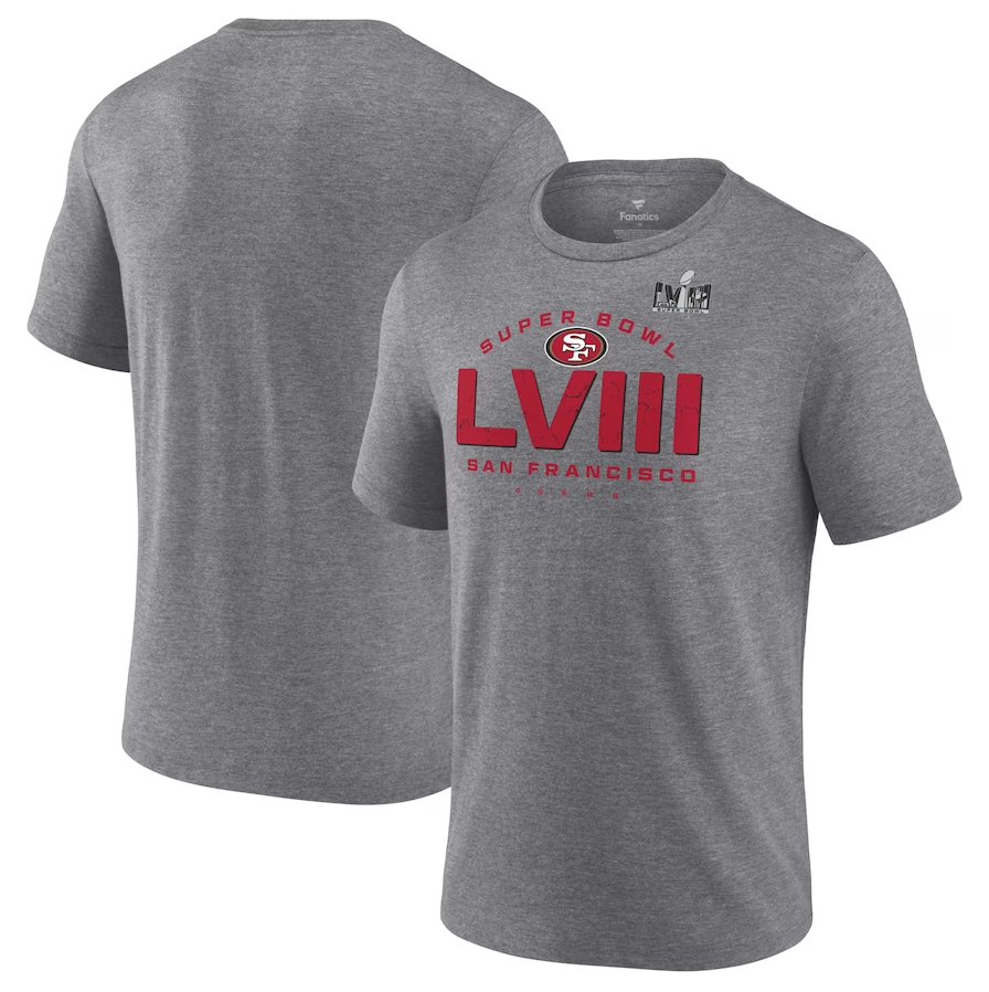 San Francisco 49ers Fanatics Branded Super Bowl LVIII Made it T-Shirt - Heather Gray ***