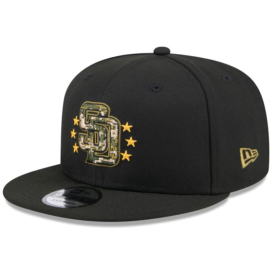 【New Era】MLB24 Armed Forces Day 9FIFTY Black Snapback Army Black Knights New Era Trucker 9FIFTY Snapback Hat - Black