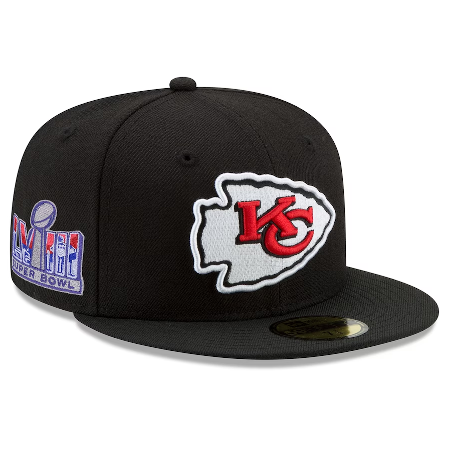 Kansas City Chiefs New Era Super Bowl LVIII Side Patch 59FIFTY Fitted Hat - Black
