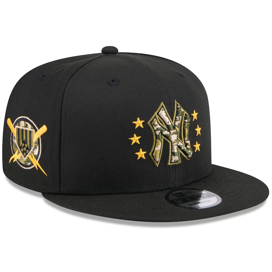New York Yankees New Era 2024 Armed Forces Day 9FIFTY Snapback Hat - Black ***