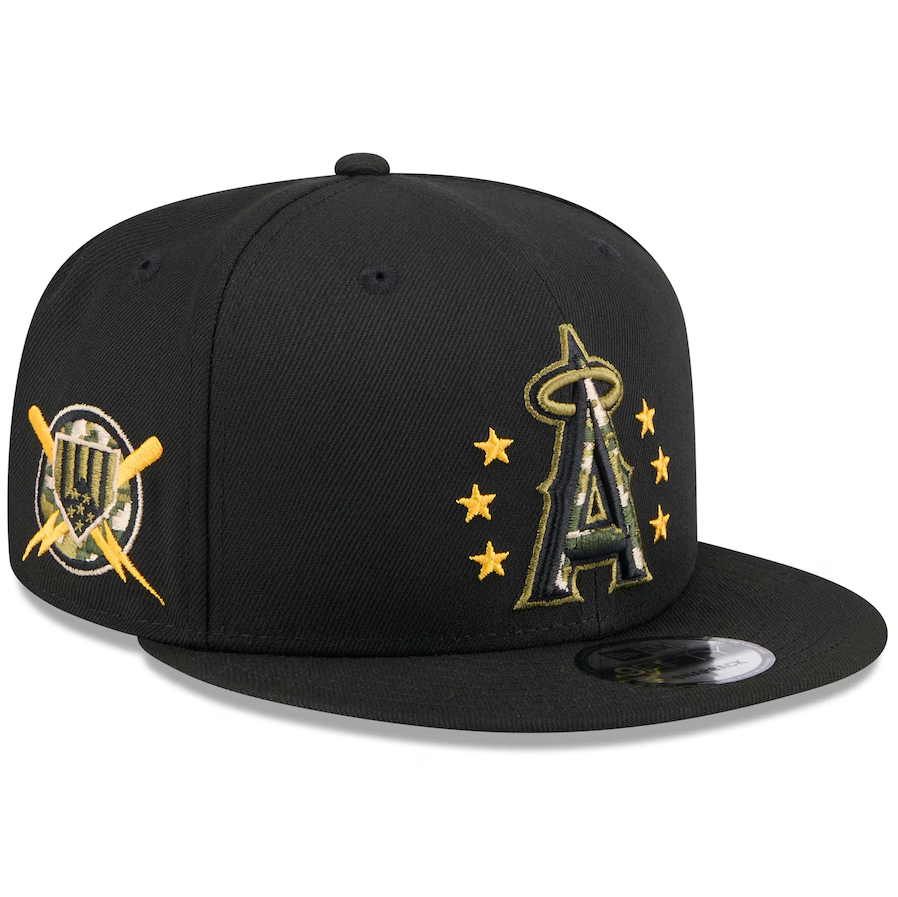 Los Angeles Angels New Era 2024 Armed Forces Day 9FIFTY Snapback Hat - Black