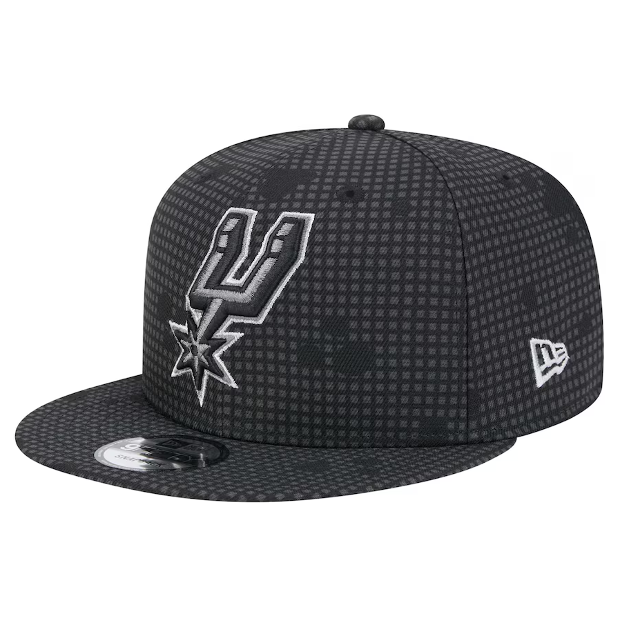 San Antonio Spurs New Era Midnight Ink Pop Outline 9FIFTY Snapback Hat - Black