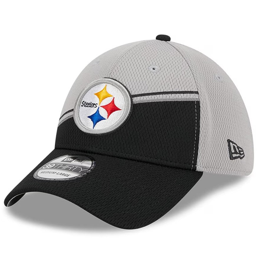 Pittsburgh Steelers 2023 Sideline 39THIRTY Flex Hat - Gray/Black