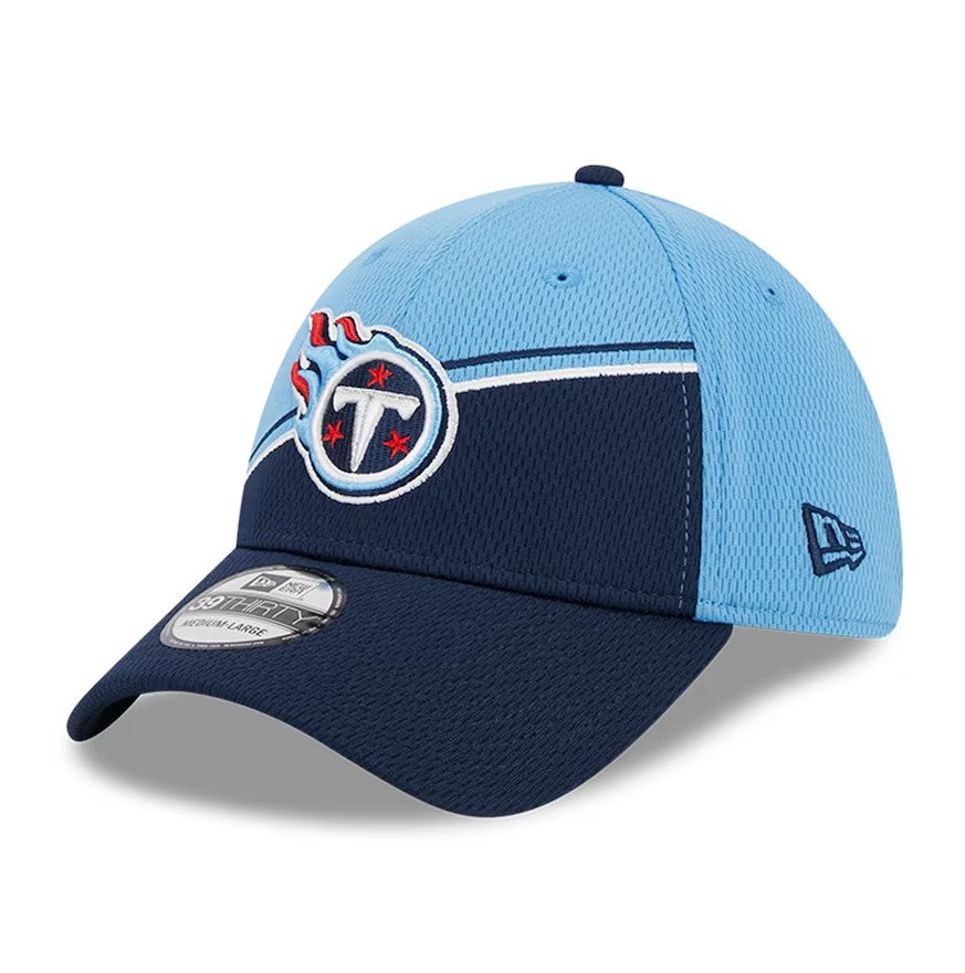 Tennessee Titans 2023 Sideline 39THIRTY Flex Hat - Light Blue/Navy
